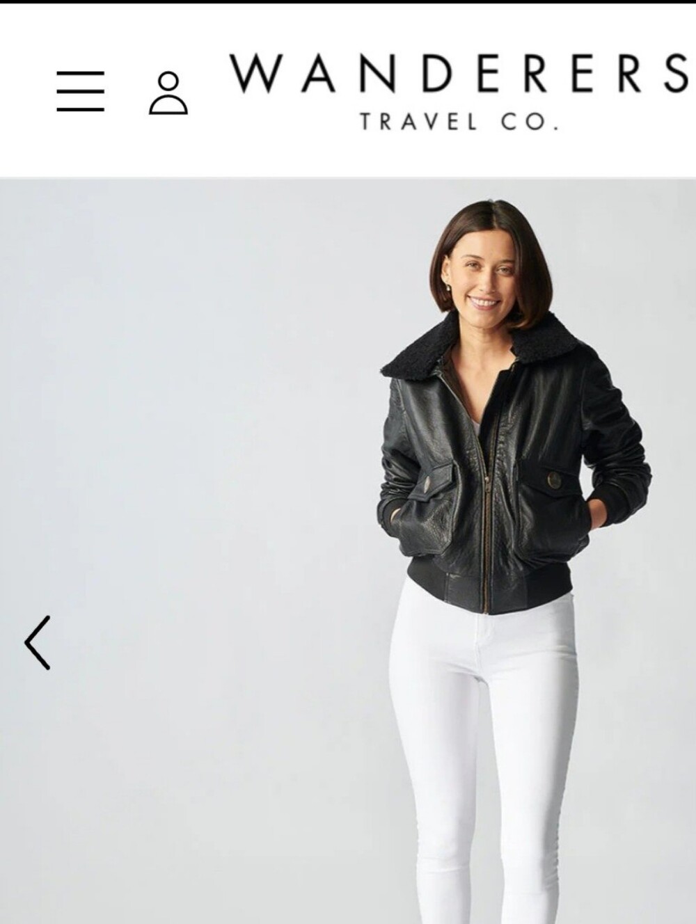 Wanderers Women's Black Leather Bomber Jacket with Shearling Collar. Trendy. - Picture 6 of 8